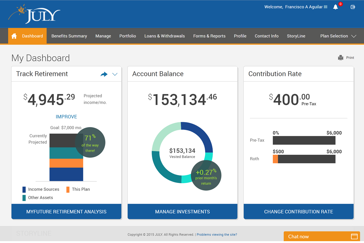 401k investment option election